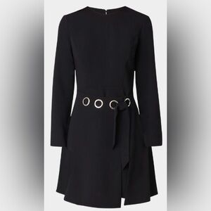 Shoshanna Elegant Black Mini Dress with Belt Detail Malvo Size 0 NWT NEW